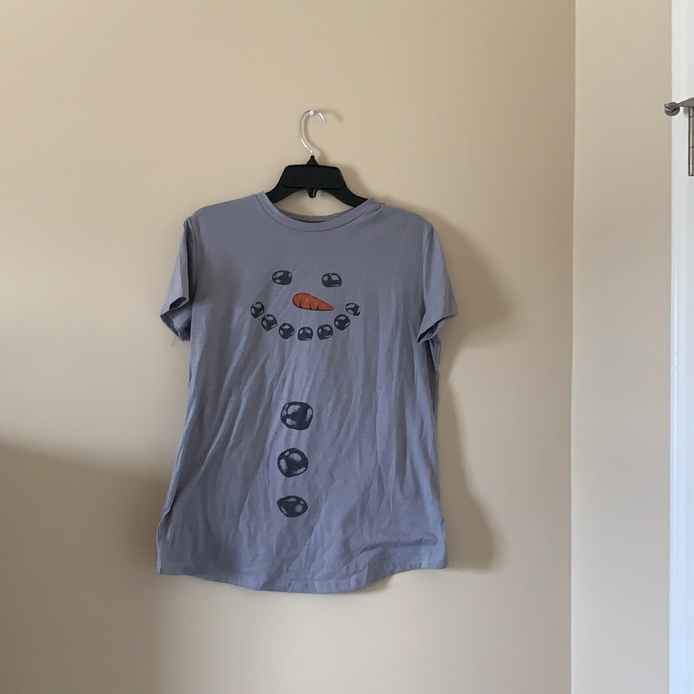 Snowperson maternity shirt